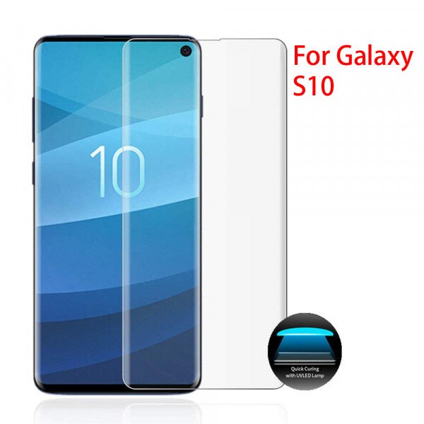 Wholesale Galaxy S10 UV Tempered Glass Full Glue Screen Protector (Clear)